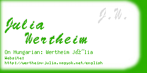 julia wertheim business card